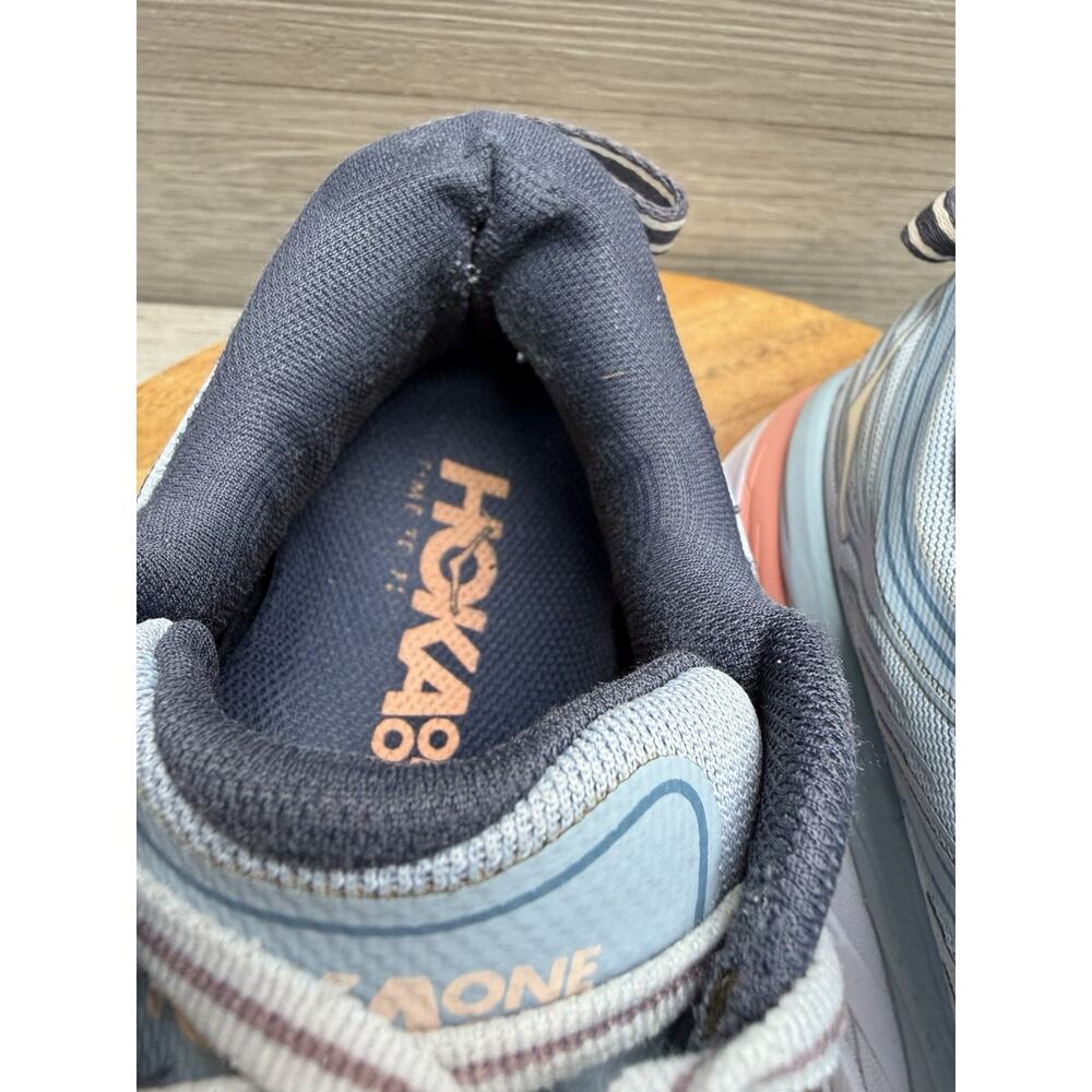 Hoka One W Bondi 7 Light Blue Athletic Cushioned Running Shoes. Womens 7.5 - Picture 5 of 12
